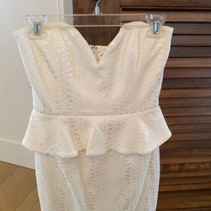 Jay Godfrey Womens White Strapless Dress Size 4